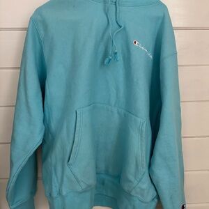 Champion Men's Light Blue Pullover Hoodie